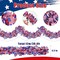 Patriotic Met. Glitter 39.4Ft 4th of July & Memorial Day Decor - Red, White, Blue Flag Tinsel Garland